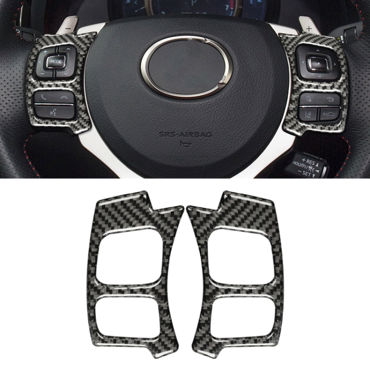 Car Carbon Fiber Steering Wheel Button Decorative Sticker for Lexus IS250 NX200 200t 300h 13-, Left Drive - Car Interior Mouldings by PMC TechLife | Online Shopping South Africa | PMC TechLife | Buy Now Pay Later Mobicred
