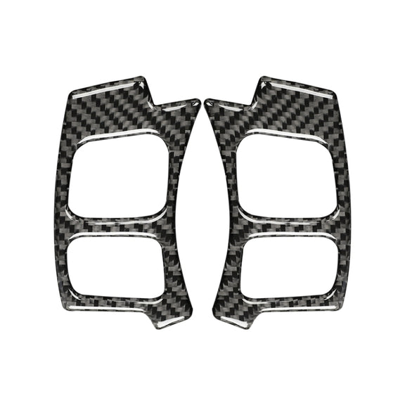 Car Carbon Fiber Steering Wheel Button Decorative Sticker for Lexus IS250 NX200 200t 300h 13-, Left Drive