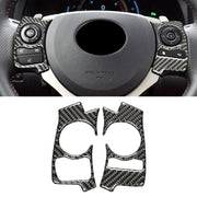 Car Carbon Fiber Steering Wheel Button Decorative Sticker for Lexus IS250 NX200 200t 300h 13-, Left Drive C Style