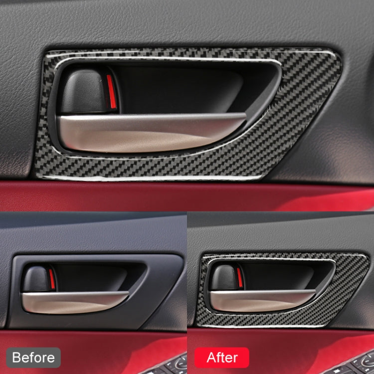 Car Carbon Fiber Front Door Handle Decorative Sticker for Lexus IS250 2013-, Left Drive B Style - Car Interior Mouldings by PMC TechLife | Online Shopping South Africa | PMC TechLife | Buy Now Pay Later Mobicred