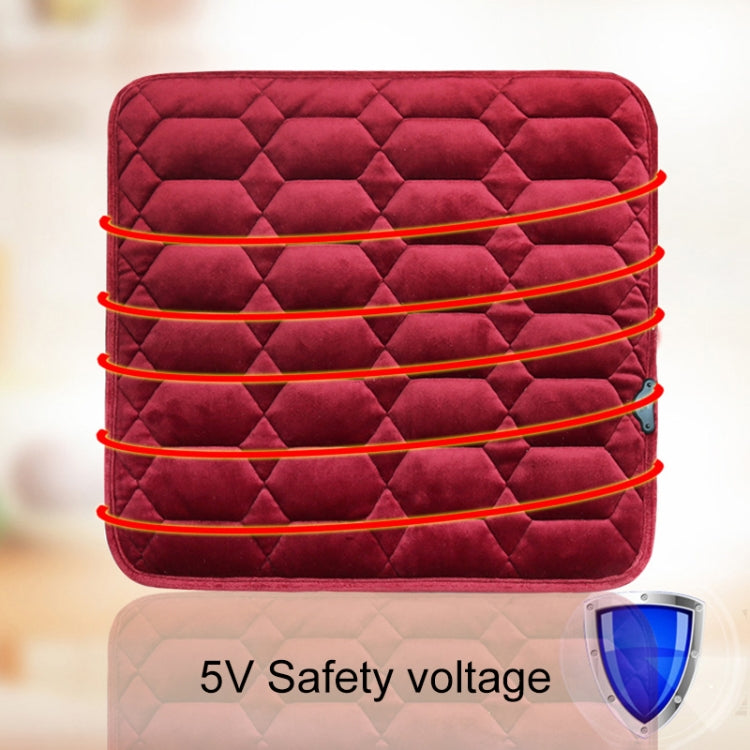 Car USB Seat Heater Cushion Warmer Cover Winter Heated Warm Mat, Style: Square (Black) - Seat Accessories by PMC Jewellery | Online Shopping South Africa | PMC Jewellery | Buy Now Pay Later Mobicred