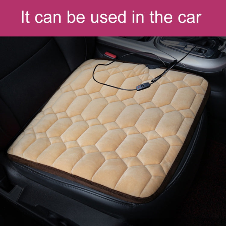 Car USB Seat Heater Cushion Warmer Cover Winter Heated Warm Mat, Style: Heart Shape (Black) - Seat Accessories by PMC Jewellery | Online Shopping South Africa | PMC Jewellery | Buy Now Pay Later Mobicred