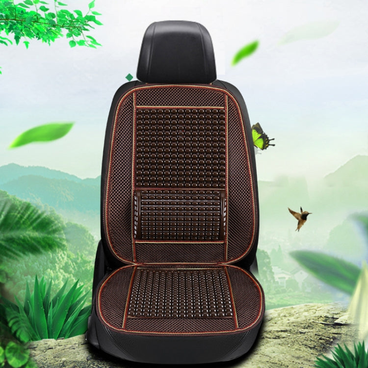 Car Seat Covers Summer Cool Imitation Wooden Beads Ventilation Breathable Seat Cushion(Coffee) - Seat Accessories by PMC TechLife | Online Shopping South Africa | PMC TechLife | Buy Now Pay Later Mobicred