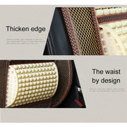 Car Seat Covers Summer Cool Imitation Wooden Beads Ventilation Breathable Seat Cushion(Coffee)