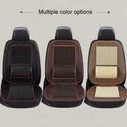 Car Seat Covers Summer Cool Imitation Wooden Beads Ventilation Breathable Seat Cushion(Coffee)