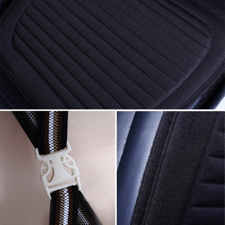 Car Four Seasons Linen Fabric Front Seat Cushion (Blue) - Seat Accessories by PMC Jewellery | Online Shopping South Africa | PMC Jewellery | Buy Now Pay Later Mobicred