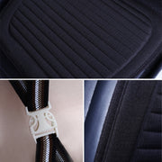 Car Four Seasons Linen Fabric Front Seat Cushion (Blue)