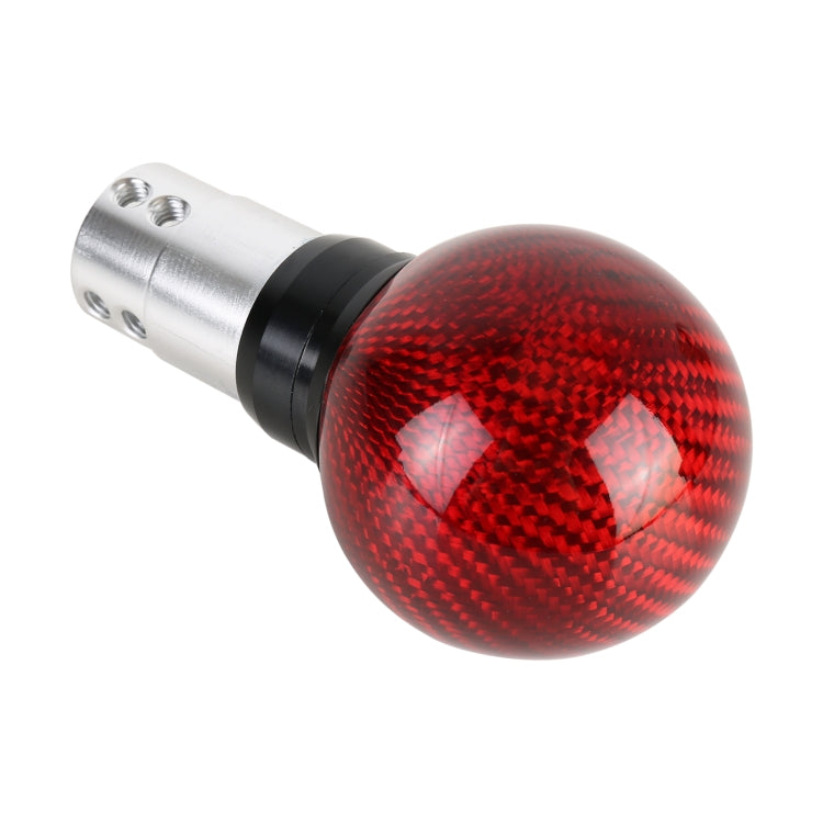 Universal Car Pressable Telescopic Carbon Fiber Gear Head Gear Shift Knob, Length: 9.5cm (Red) - Shift Knob by PMC TechLife | Online Shopping South Africa | PMC TechLife | Buy Now Pay Later Mobicred