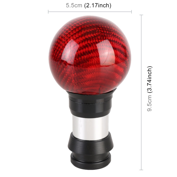 Universal Car Pressable Telescopic Carbon Fiber Gear Head Gear Shift Knob, Length: 9.5cm (Red) - Shift Knob by PMC TechLife | Online Shopping South Africa | PMC TechLife | Buy Now Pay Later Mobicred