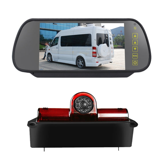 PZ467 Car Water-resistant 170 Degree Brake Light View Camera + 7 inch Rearview Monitor for Chevrolet