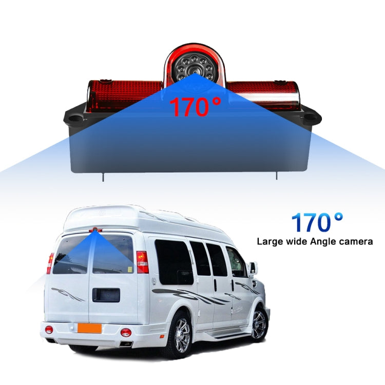 PZ467 Car Water-resistant 170 Degree Brake Light View Camera + 7 inch Rearview Monitor for Chevrolet