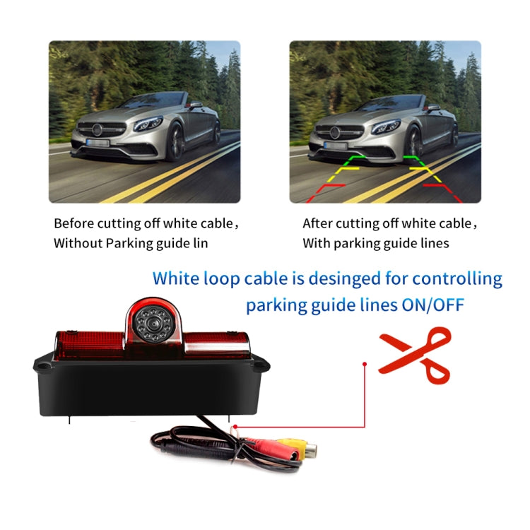 PZ467 Car Water-resistant 170 Degree Brake Light View Camera + 7 inch Rearview Monitor for Chevrolet