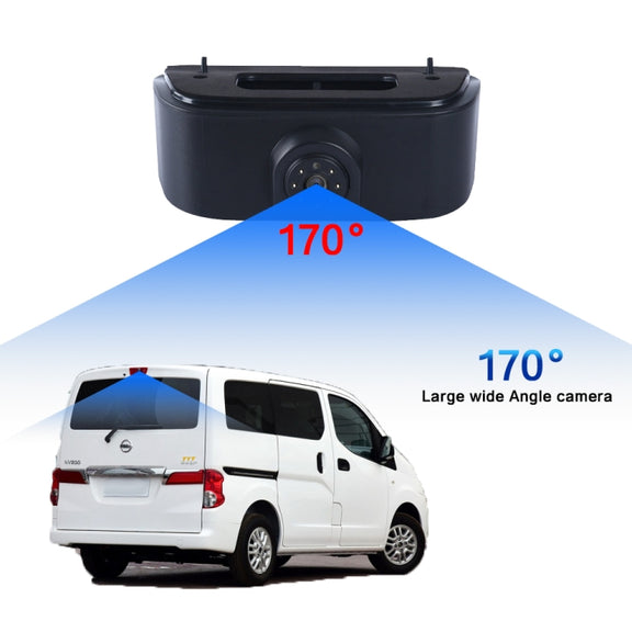PZ469 Car Water-resistant 170 Degree Brake Light View Camera + 7 inch Rearview Monitor for Nissan N200 2010-2017