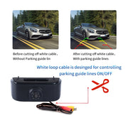 PZ469 Car Water-resistant 170 Degree Brake Light View Camera + 7 inch Rearview Monitor for Nissan N200 2010-2017