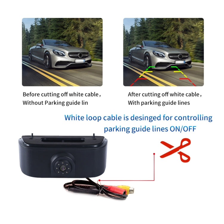 PZ469 Car Water-resistant 170 Degree Brake Light View Camera + 7 inch Rearview Monitor for Nissan N200 2010-2017