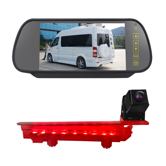 PZ470 Car Water-resistant 170 Degree Brake Light View Camera + 7 inch Rearview Monitor for Volkswagen T5 / T6 2010-2017