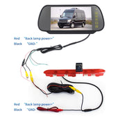 PZ471 Car Water-resistant 170 Degree Brake Light View Camera + 7 inch Rearview Monitor for Citroen / Peugeot / Toyota