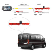 PZ471 Car Water-resistant 170 Degree Brake Light View Camera + 7 inch Rearview Monitor for Citroen / Peugeot / Toyota