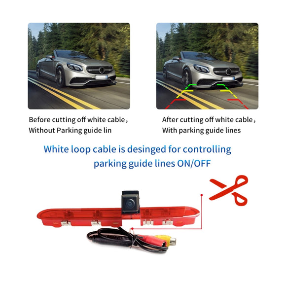 PZ471 Car Water-resistant 170 Degree Brake Light View Camera + 7 inch Rearview Monitor for Citroen / Peugeot / Toyota