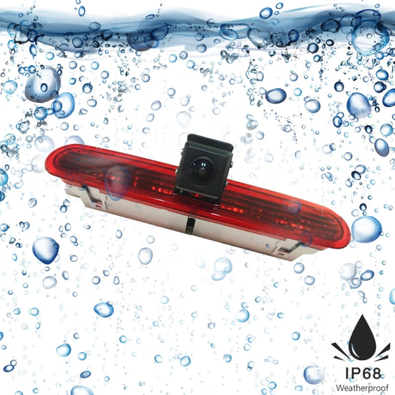 PZ472 Car Water-resistant 170 Degree Brake Light View Camera + 7 inch Rearview Monitor for Fiat / Opel
