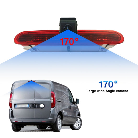 PZ472 Car Water-resistant 170 Degree Brake Light View Camera + 7 inch Rearview Monitor for Fiat / Opel