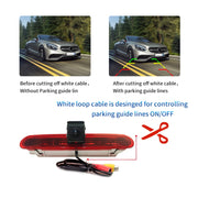 PZ472 Car Water-resistant 170 Degree Brake Light View Camera + 7 inch Rearview Monitor for Fiat / Opel