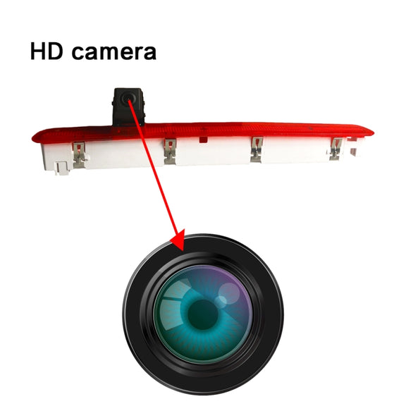 PZ473 Car Water-resistant 170 Degree Brake Light View Camera + 7 inch Rearview Monitor for Volkswagen T6 Single Door