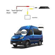 PZ474 Car Water-resistant 170 Degree Brake Light View Camera + 7 inch Rearview Monitor for Iveco Daily 4 Gen