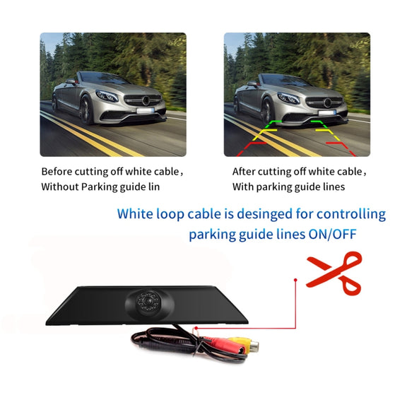 PZ474 Car Water-resistant 170 Degree Brake Light View Camera + 7 inch Rearview Monitor for Iveco Daily 4 Gen