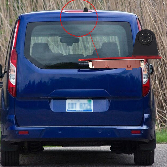 PZ477 Car Water-resistant 170 Degree Brake Light View Camera + 7 inch Rearview Monitor for Ford Transit Custom