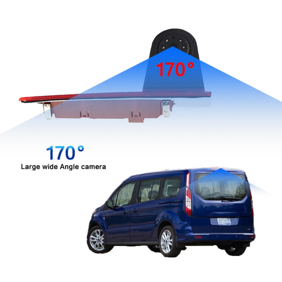 PZ477 Car Water-resistant 170 Degree Brake Light View Camera + 7 inch Rearview Monitor for Ford Transit Custom