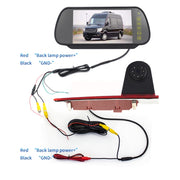 PZ477 Car Water-resistant 170 Degree Brake Light View Camera + 7 inch Rearview Monitor for Ford Transit Custom
