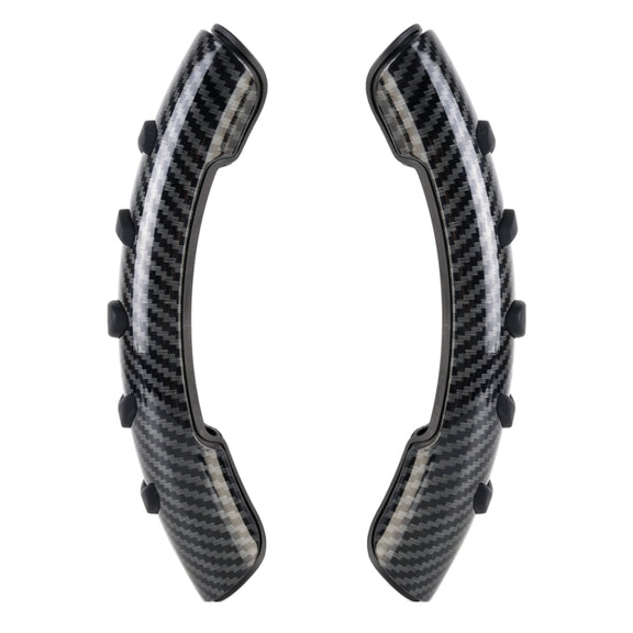 Car Steering Wheel Booster Wheel Spinner Knob Cover (Carbon Fiber Black)