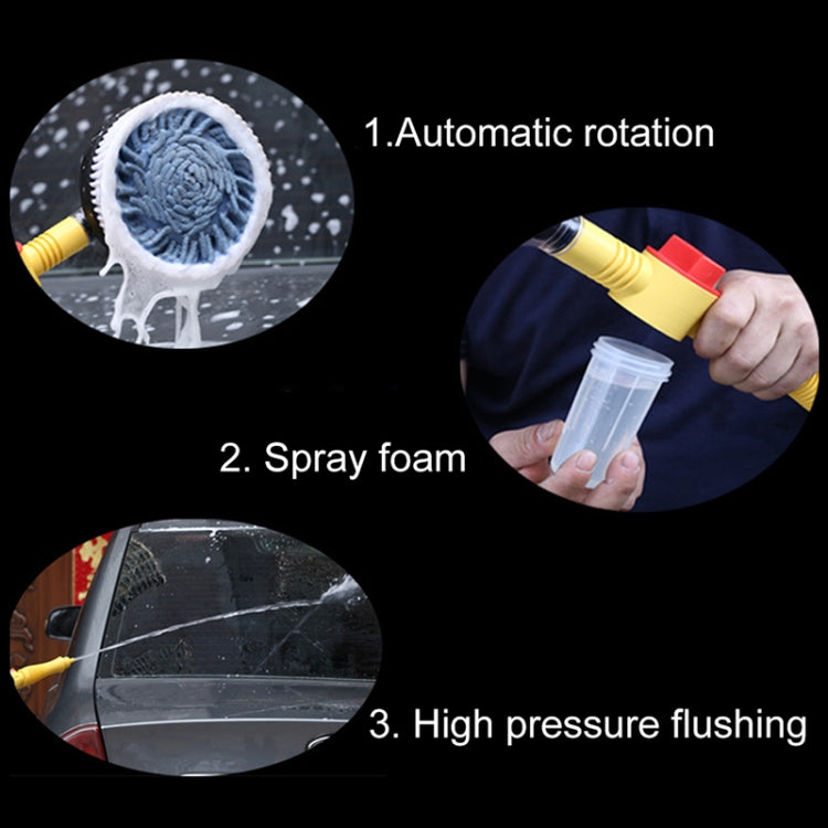 Car Cleaning Tools Chenille Automatic Rotating Car Wash Brush, Style: Water Brush + 5m Water Pipe - Car washing supplies by PMC TechLife | Online Shopping South Africa | PMC TechLife | Buy Now Pay Later Mobicred