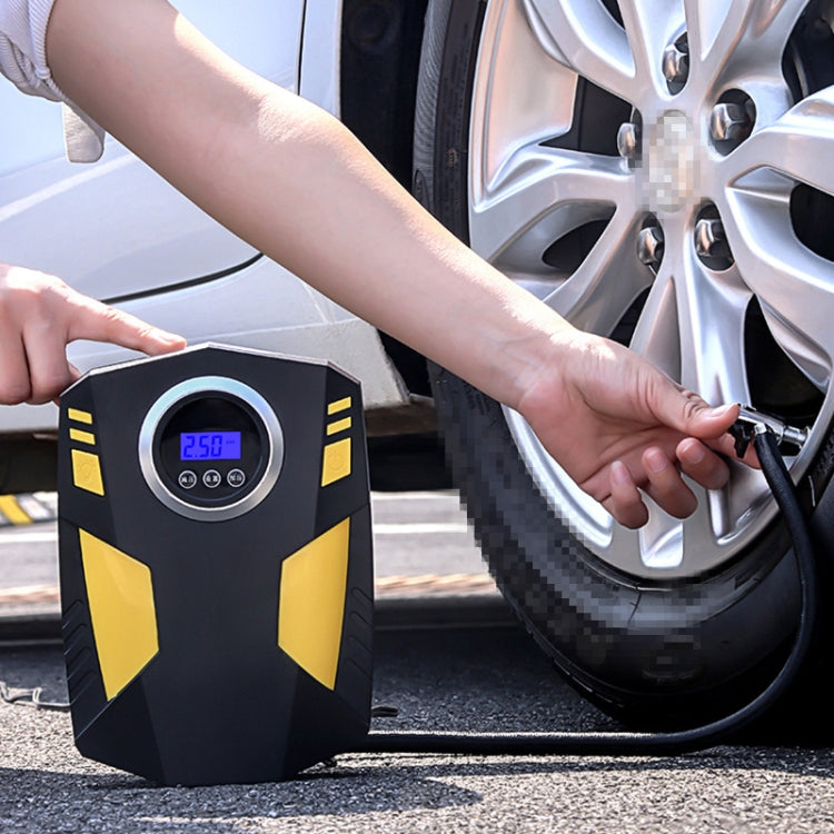 Car 12V Portable Inflatable Cylinder Pedal Digital Display Air Pump with Light - Inflatable Pump by PMC TechLife | Online Shopping South Africa | PMC TechLife
