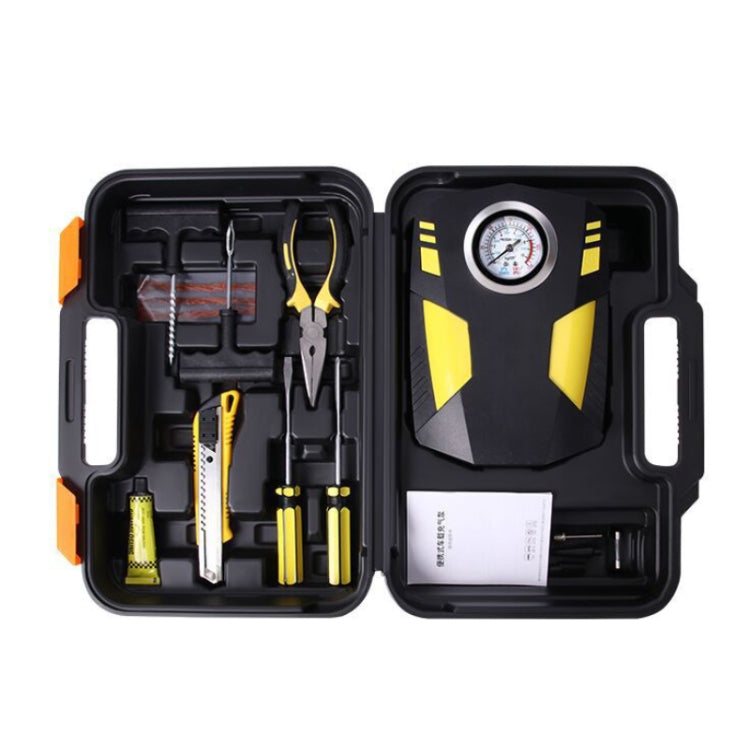 Car 12V Portable Inflatable Cylinder Pedal Pointer Air Pump with Light & Tool Box - Inflatable Pump by PMC TechLife | Online Shopping South Africa | PMC TechLife