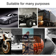 Car 12V Portable Inflatable Cylinder Pedal Digital Display Air Pump with Light & Tool Box