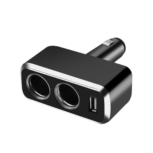 SHUNWEI SD-1909 80W 0.8A Car 2 in 1 USB Charger 90 Degree Free Rotation Cigarette Lighter (Black) - Cigar Socket by SHUNWEI | Online Shopping South Africa | PMC Jewellery | Buy Now Pay Later Mobicred