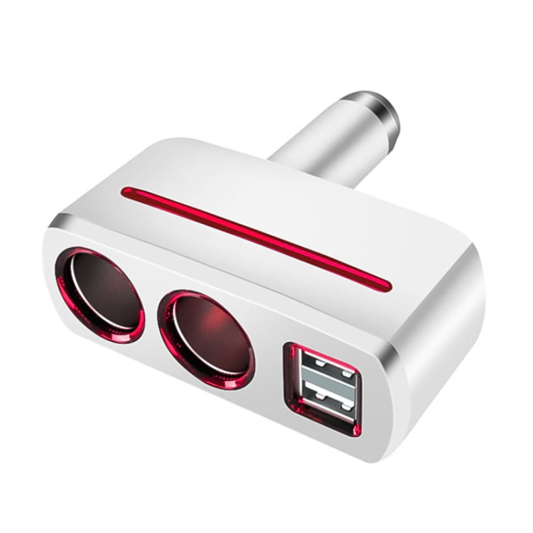 SHUNWEI SD-1918 80W 3.1A Car 2 in 1 Dual USB Charger (White) - Cigar Socket by SHUNWEI | Online Shopping South Africa | PMC TechLife | Buy Now Pay Later Mobicred
