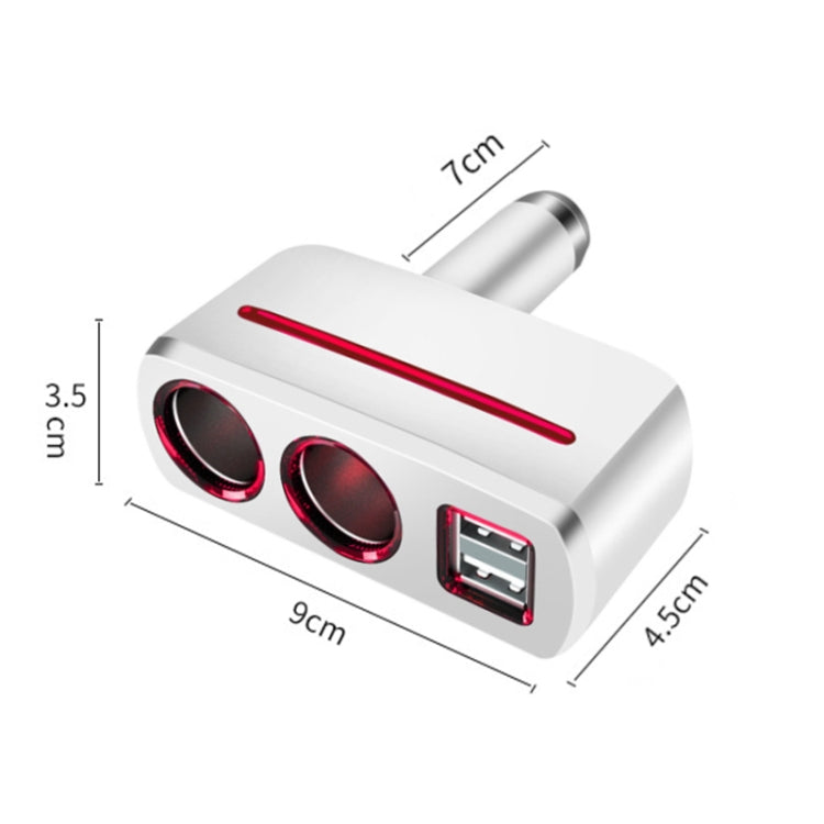 SHUNWEI SD-1918 80W 3.1A Car 2 in 1 Dual USB Charger (White) - Cigar Socket by SHUNWEI | Online Shopping South Africa | PMC TechLife | Buy Now Pay Later Mobicred