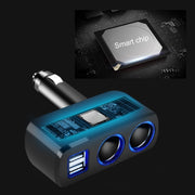 SHUNWEI SD-1918 80W 3.1A Car 2 in 1 Dual USB Charger (White)