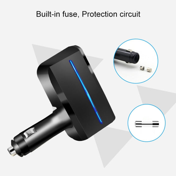 SHUNWEI SD-1918 80W 3.1A Car 2 in 1 Dual USB Charger (White)
