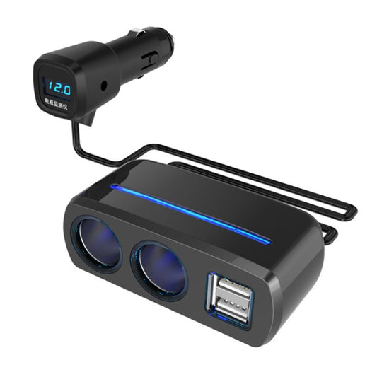 SHUNWEI SD-1928C 80W 3.1A Car 2 in 1 Dual USB Charger Cigarette Lighter with Voltage Detection - free shipping - PMC Jewellery - Order now!