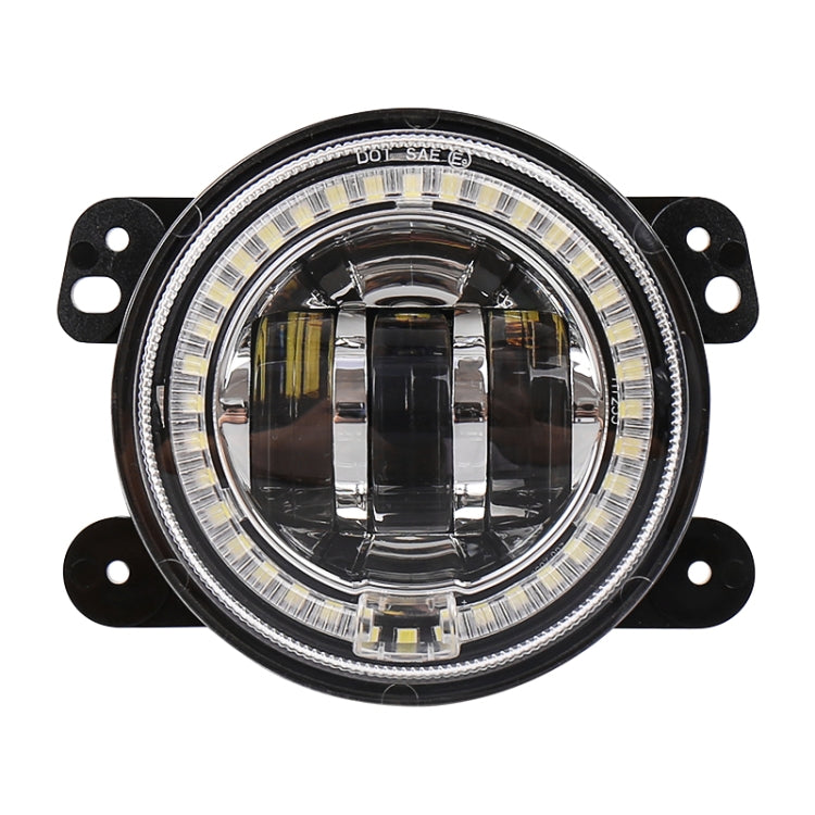 2 PCS DC12V-30V / 30W / 3A / 1440LM 12LEDs  4 inch Car LED Colorful Fog Light, Style: White Background (Yellow Light) - Fog / Driving Lights by PMC TechLife | Online Shopping South Africa | PMC TechLife | Buy Now Pay Later Mobicred