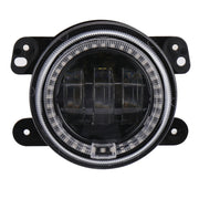 2 PCS DC12V-30V / 30W / 3A / 1440LM 12LEDs  4 inch Car LED Colorful Fog Light, Style: Black Background(Yellow Light)