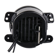2 PCS DC12V-30V / 30W / 3A / 1440LM 12LEDs  4 inch Car LED Colorful Fog Light, Style: Black Background(Yellow Light)
