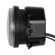2 PCS DC12V-30V / 30W / 3A / 1440LM 12LEDs  4 inch Car LED Colorful Fog Light, Style: Black Background(Yellow Light)