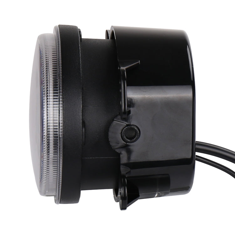 2 PCS DC12V-30V / 30W / 3A / 1440LM 12LEDs  4 inch Car LED Colorful Fog Light, Style: Black Background(Yellow Light)
