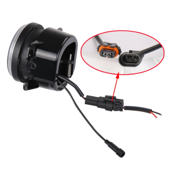 2 PCS DC12V-30V / 30W / 3A / 1440LM 12LEDs  4 inch Car LED Colorful Fog Light, Style: Black Background(Yellow Light)
