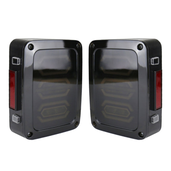 1 Pair 15W DC 12V IP67 4 in 1 Car LED Tail Lights / Driving Lights / Brake Lights/Turn Reverse, US Version